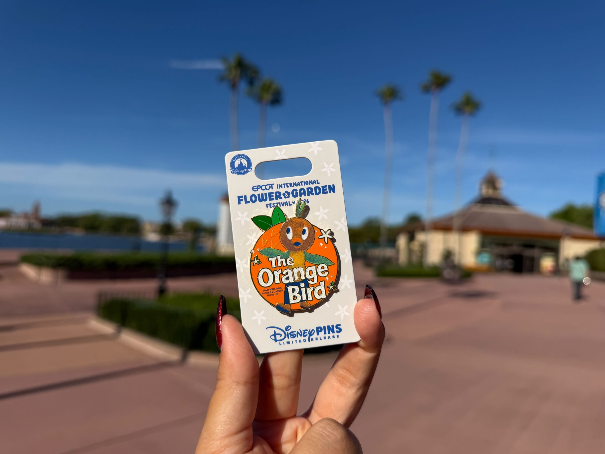 Orange bird pin Flower & Garden Festival 2026