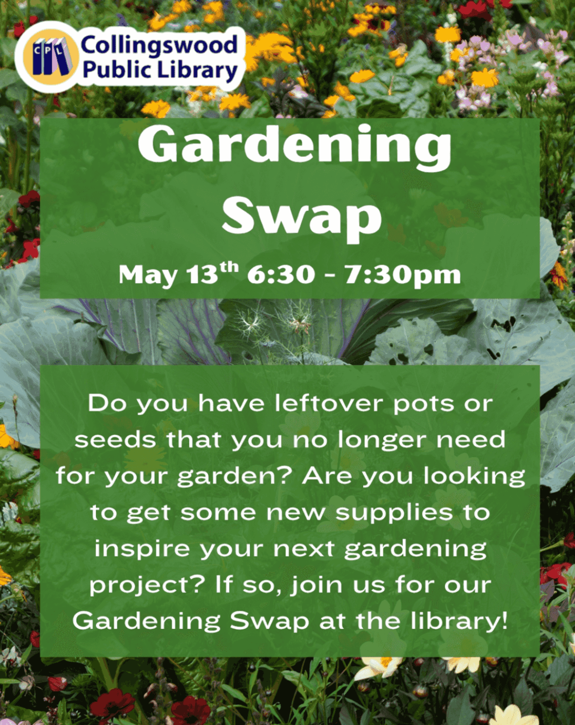 Collingswood Public Library Hosts Gardening Swap for Tools, Pots and S… Collingswood Public Library Hosts Gardening Swap for Tools, Pots and S...
