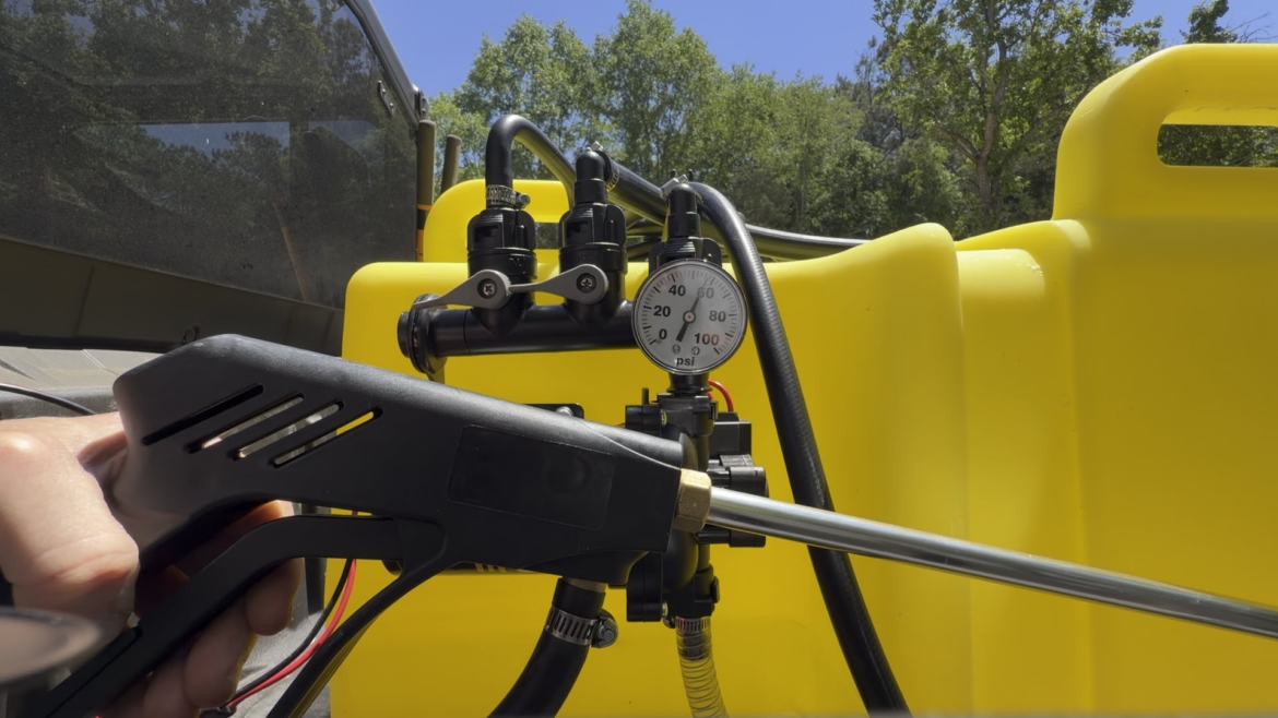 How do I adjust my new utv sprayer?