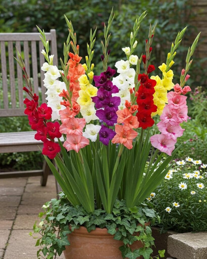 Gladiolus so colorful and beautiful