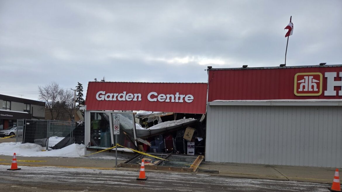 Garden centre roof at Sauder’s Home Hardware in Melfort partially collapses