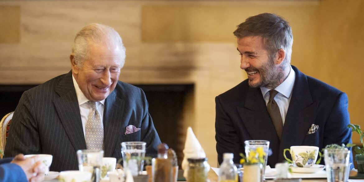 David Beckham Joins King Charles Ahead of the RHS Chelsea Flower Show