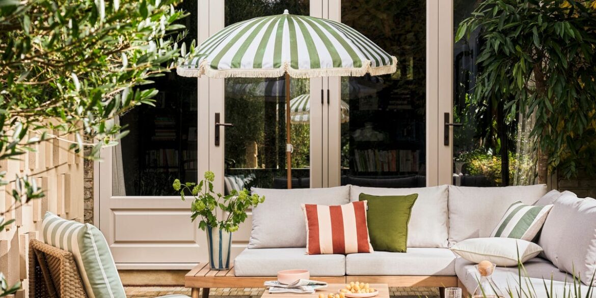 This Striped £30 Habitat Parasol Transformed My Garden For Summer This Striped £30 Habitat Parasol Transformed My Garden For Summer
