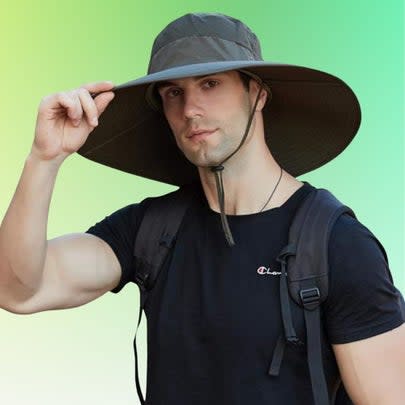 A sun-blocking hat with UPF50+ protection