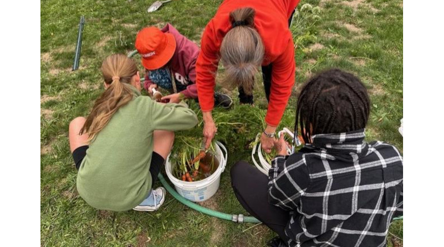 Master Gardeners Help Middle School Students Grow Love for Gardening students learn to garden