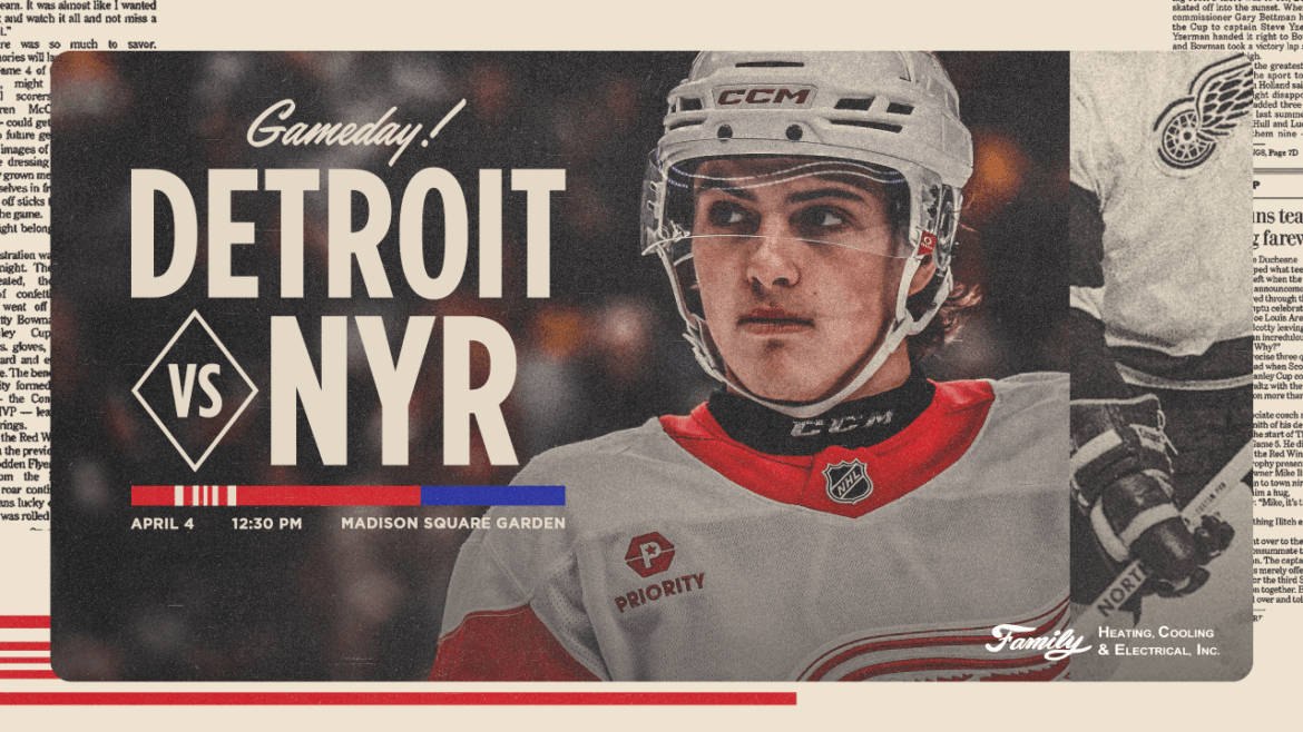 PREVIEW: Red Wings, Rangers meet at Madison Square Garden for Saturday matinee