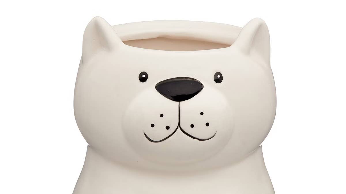 Animal-Shaped Ceramic Planter, DogDollar General