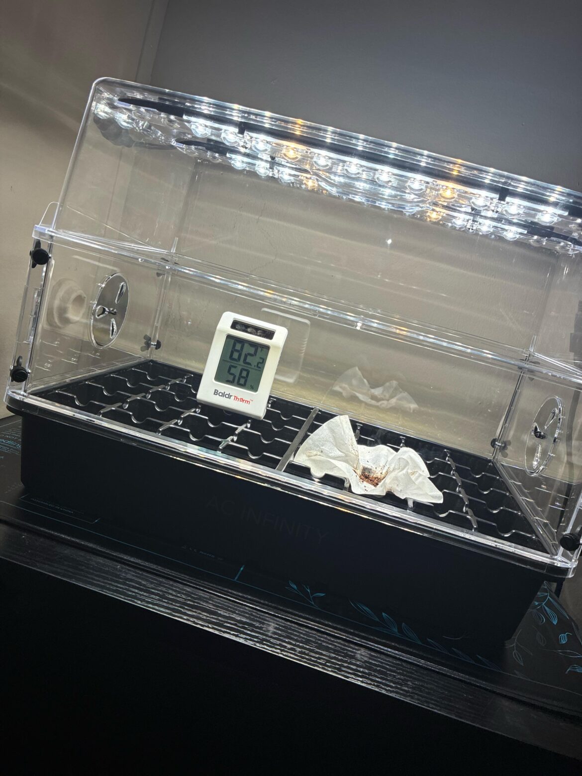 First time grower using ac infinity humidity dome gen 2 to sprout my seedlings any recommendations and does anyone know how to get a good humidity going or know if mine is good enough