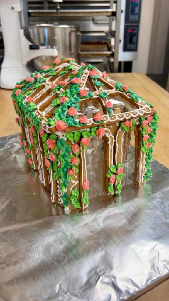 Made a greenhouse gingerbread house!