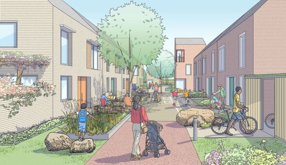 Mockup of Gilston villages Mockup of Gilston villages