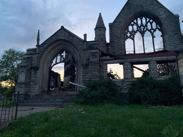 The former Third Presbyterian Church of Chester after the devastating fire on May 28, 2020. (DAILY TIMES)