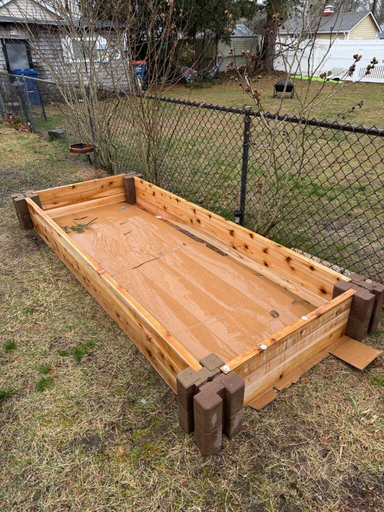 First garden bed complete