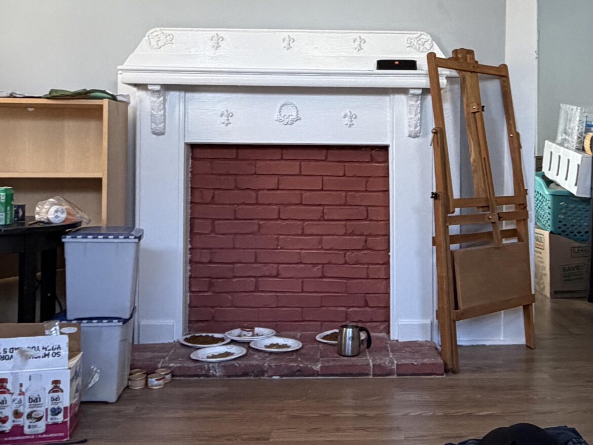 I have a closed with brick fireplace can I turn it into a moss wall?
