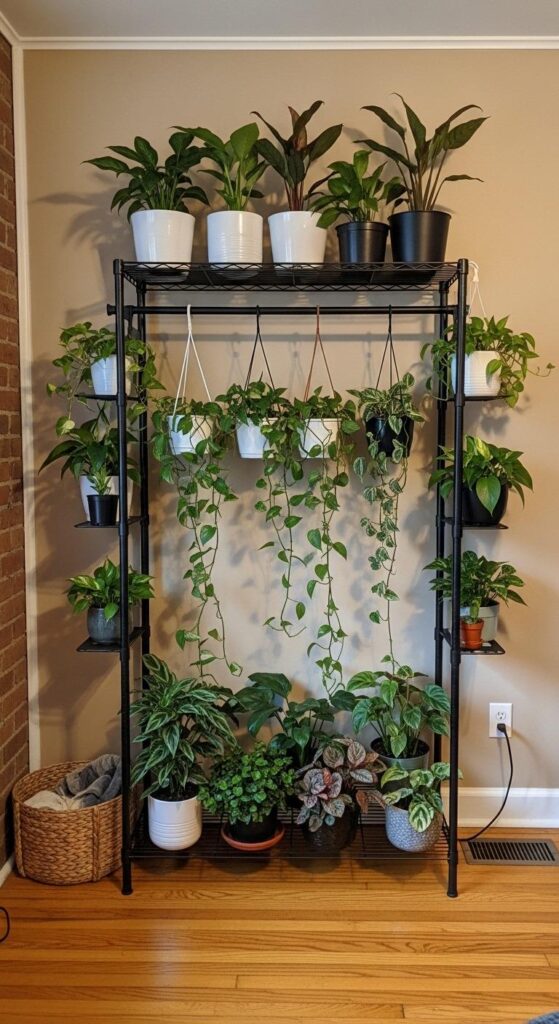Clothes Rack as a Plant Stand!!