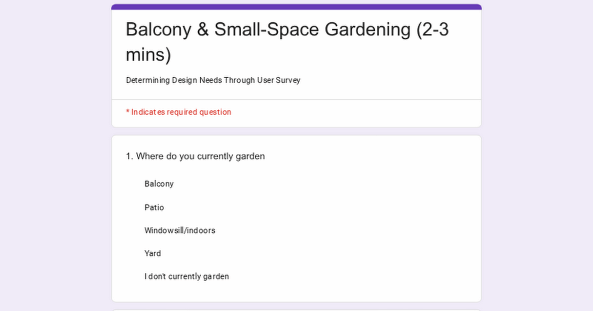Gardening Design Research Help!