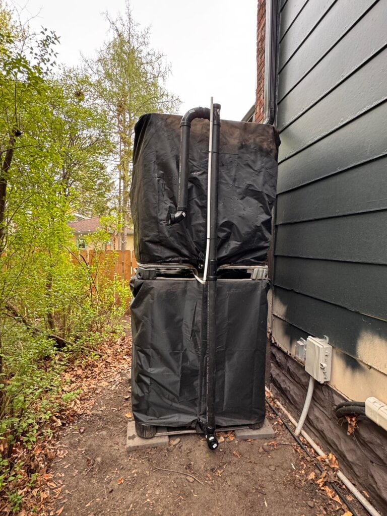 Finally set up rain water collection