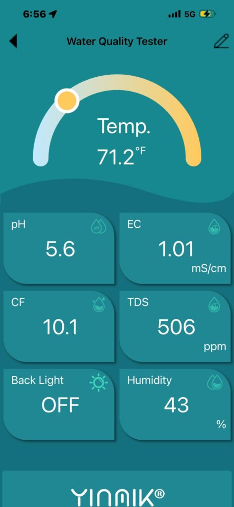 How’s my water quality? 1st run!