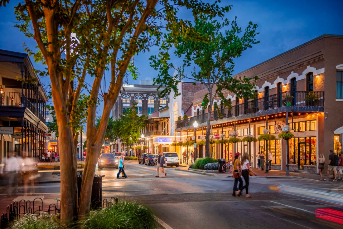 A night town scene