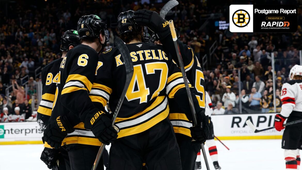 Kastelic Scores Twice, Swayman Posts Shutout in Bruins Win Over Devils Kastelic Scores Twice, Swayman Posts Shutout in Bruins Win Over Devils