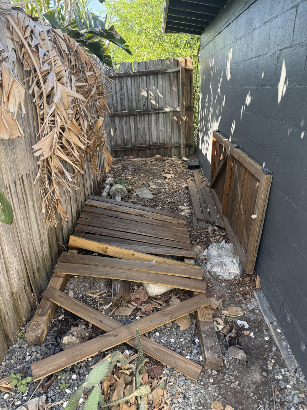 What to do here? Grass? Outdoor shower?