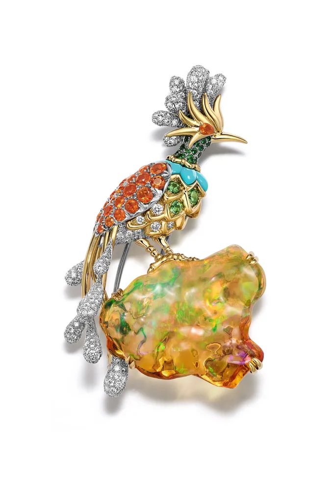 New Tiffany & Co in the Garden parrot broach 