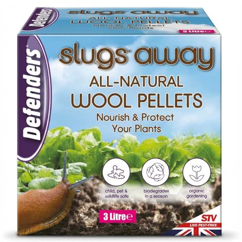 Defenders All-Natural Slugs Away Wool Pellets &ndash; 3 Litre, Slug Deterrent, Protect Gardens and Plants From Slugs and Snails, Blue