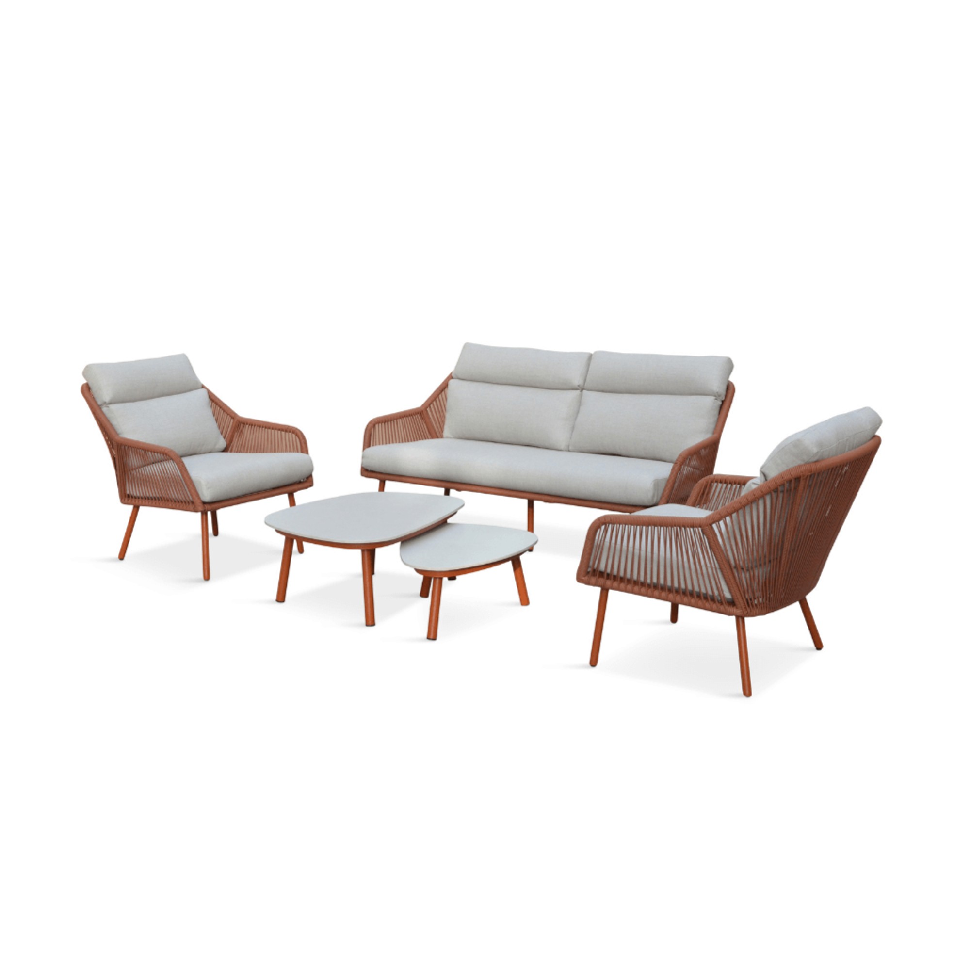 Atkin &amp; Thyme Olivia Sofa Lounge Set - Terracotta