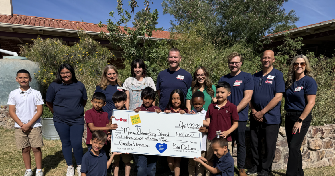 Fry’s donates $10,000 to Manzo Elementary’s garden program