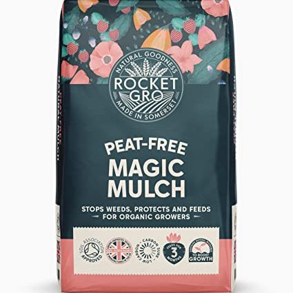 Rocketgro Organic Magic Mulch - 50l - Chemical-Free Natural Garden Mulch, Eco-Friendly Organic Fertilizer for Soil Enrichment, Enriched With N:p:k, Microbes &amp; Nutrients