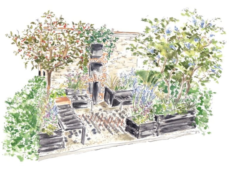 A design of the C6 garden for the 2025 Chelsea Flower Show