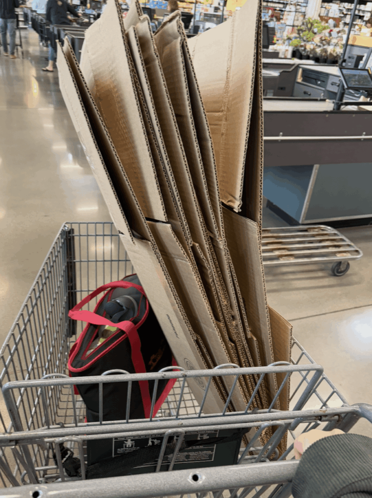 Went in for groceries, left with a random stack of cardboard boxes!!