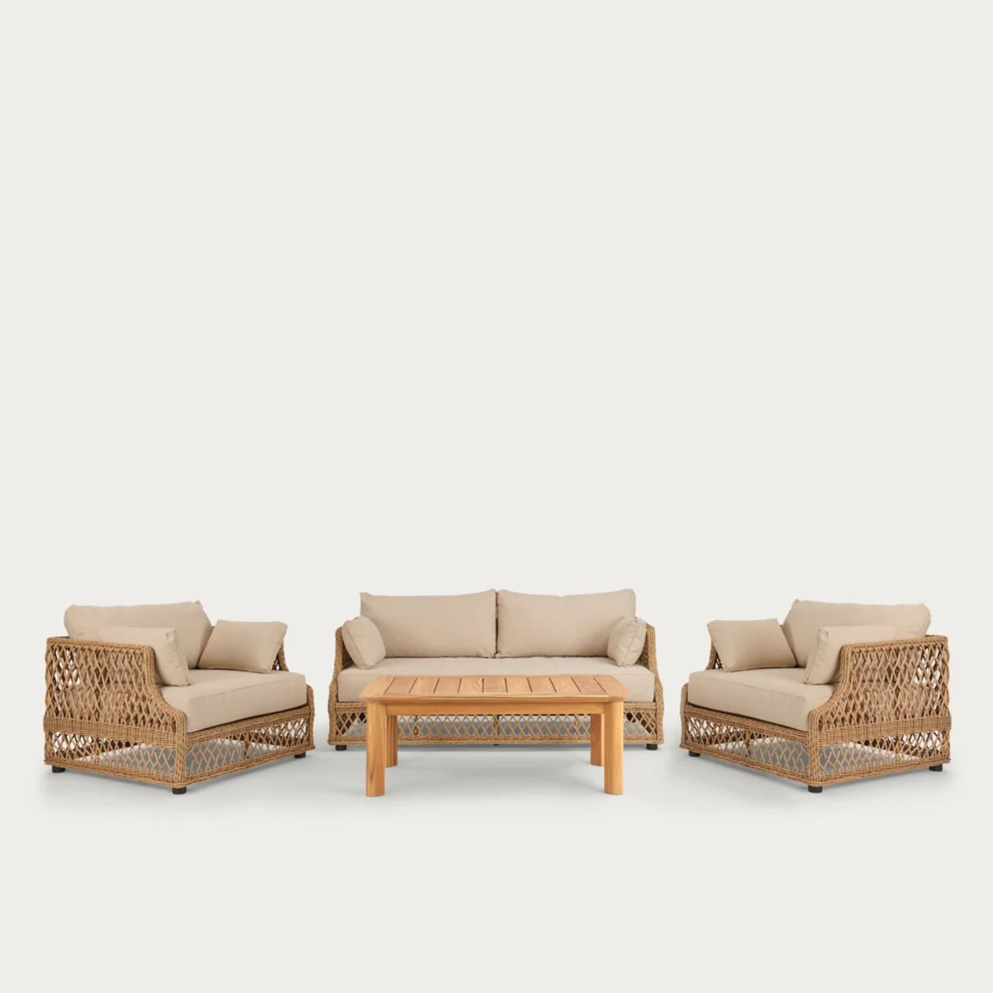 Neptune Longmeadow 4 Seater Wicker Garden Sofa Set with Coffee Table