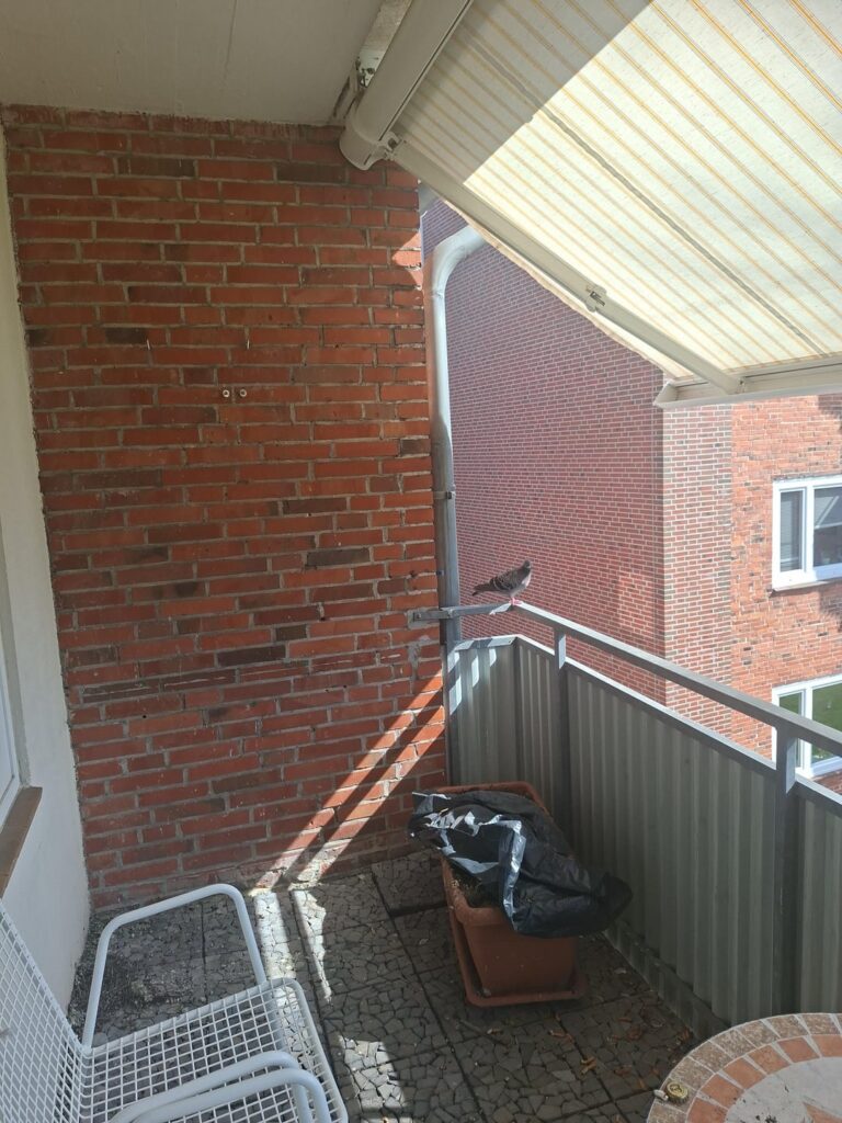 Balcony wick irrigation setup