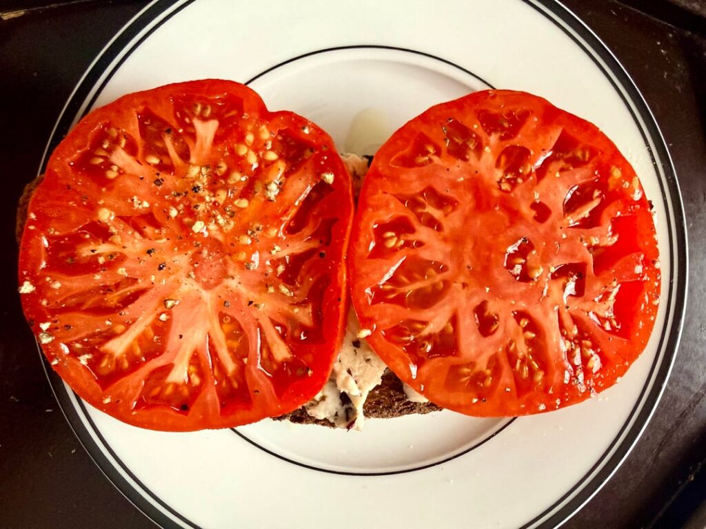 First tomato toast of the year
