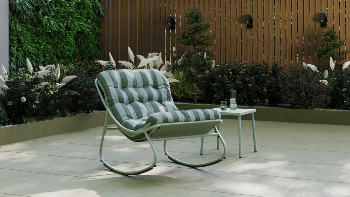 Peaceful gardens are adopting the rocking chair trend Peaceful gardens are adopting the rocking chair trend