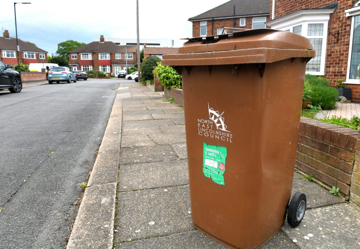 A North East Lincolnshire Council garden waste bin