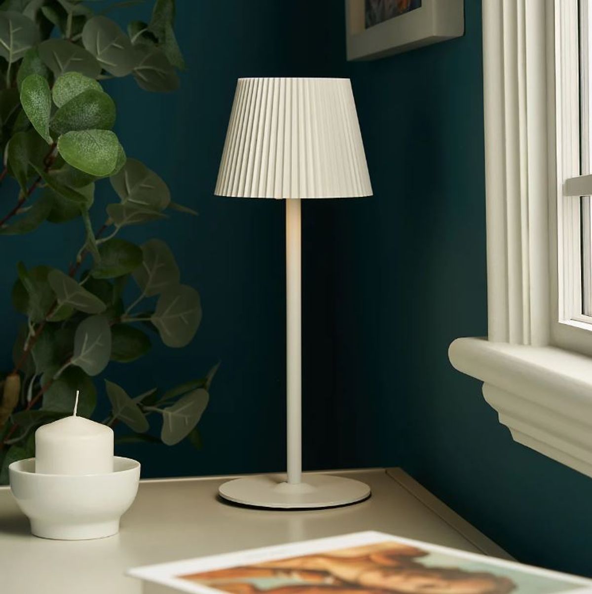 Litecraft Elowen White LED Rechargeable Table Lamp