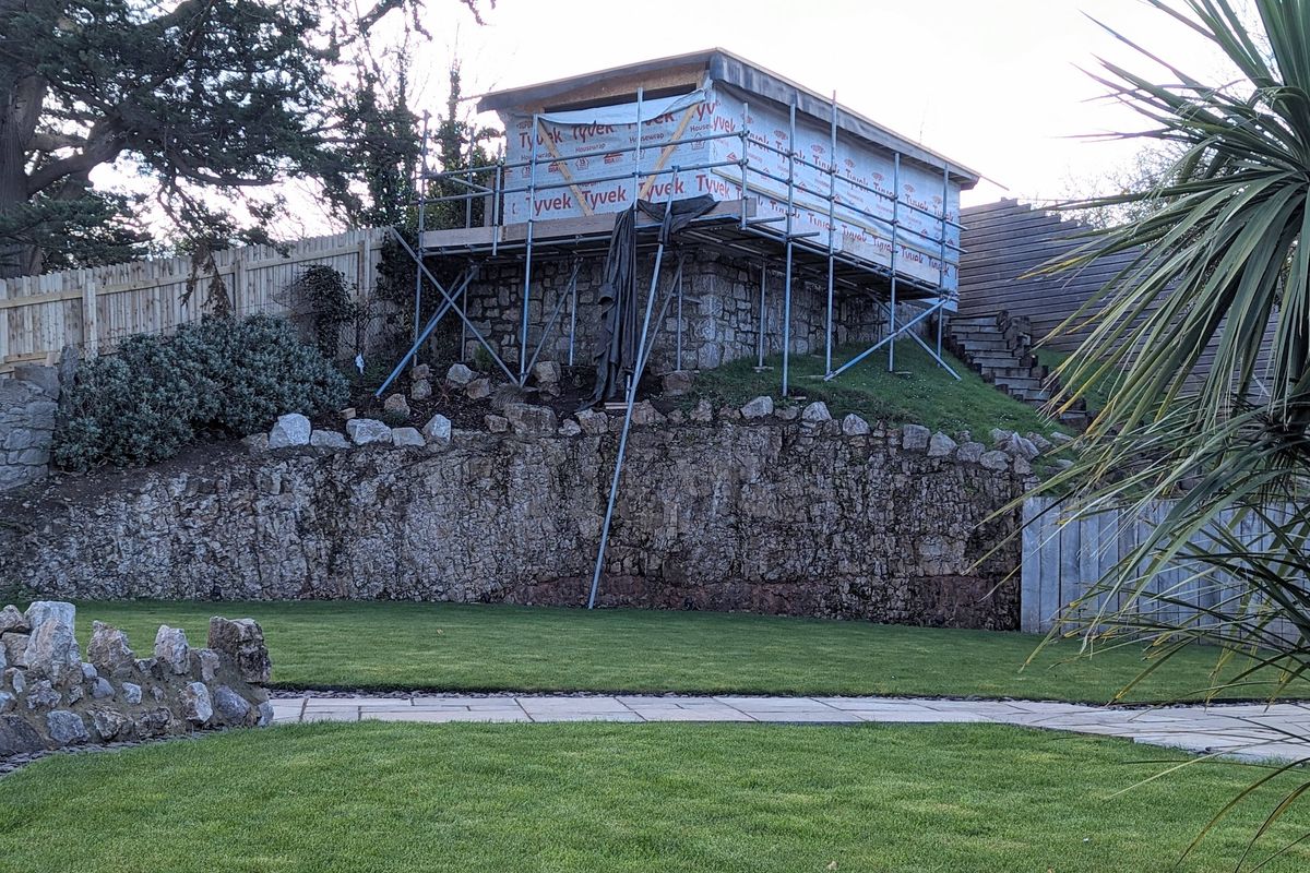 This garden structure at a Rhos on Sea Airbnb has been dubbed a 'prison watchtower'
