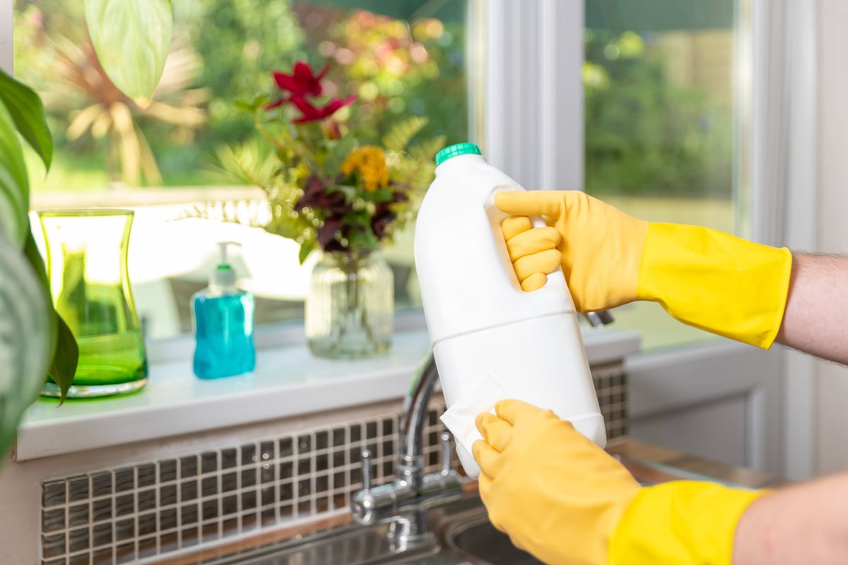 Disinfecting outer packaging of milk carton to protect against virus