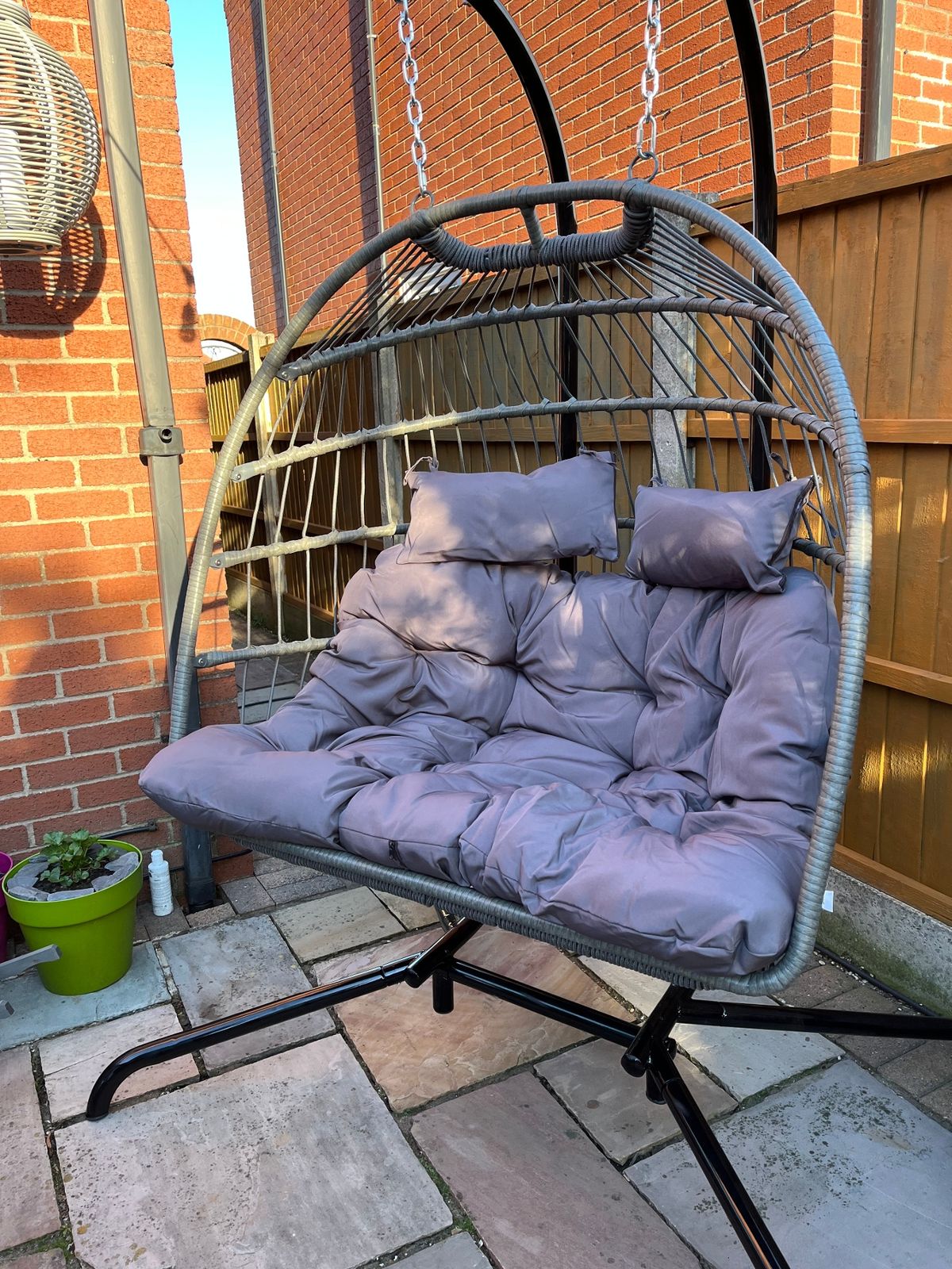 The Double Hanging Egg Chair from OHS