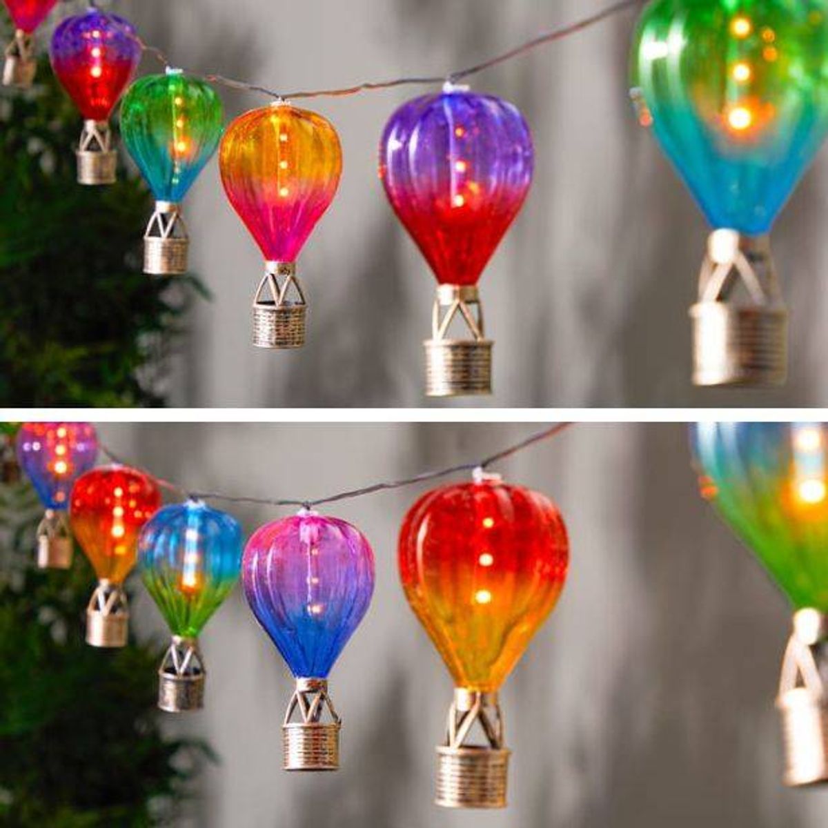 The Firefly Hot Air Balloon Solar String Lights