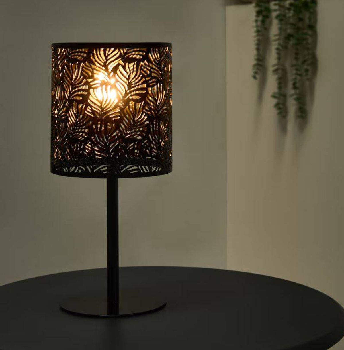 Tesco's OHS Carved Metal Solar Table Lamp