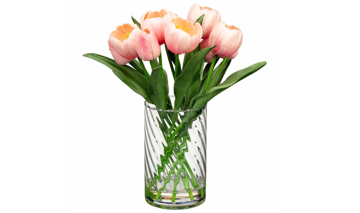 The Tulips in Glass Vase at B&M