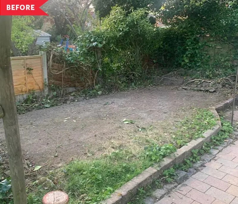 Before: Empty yard