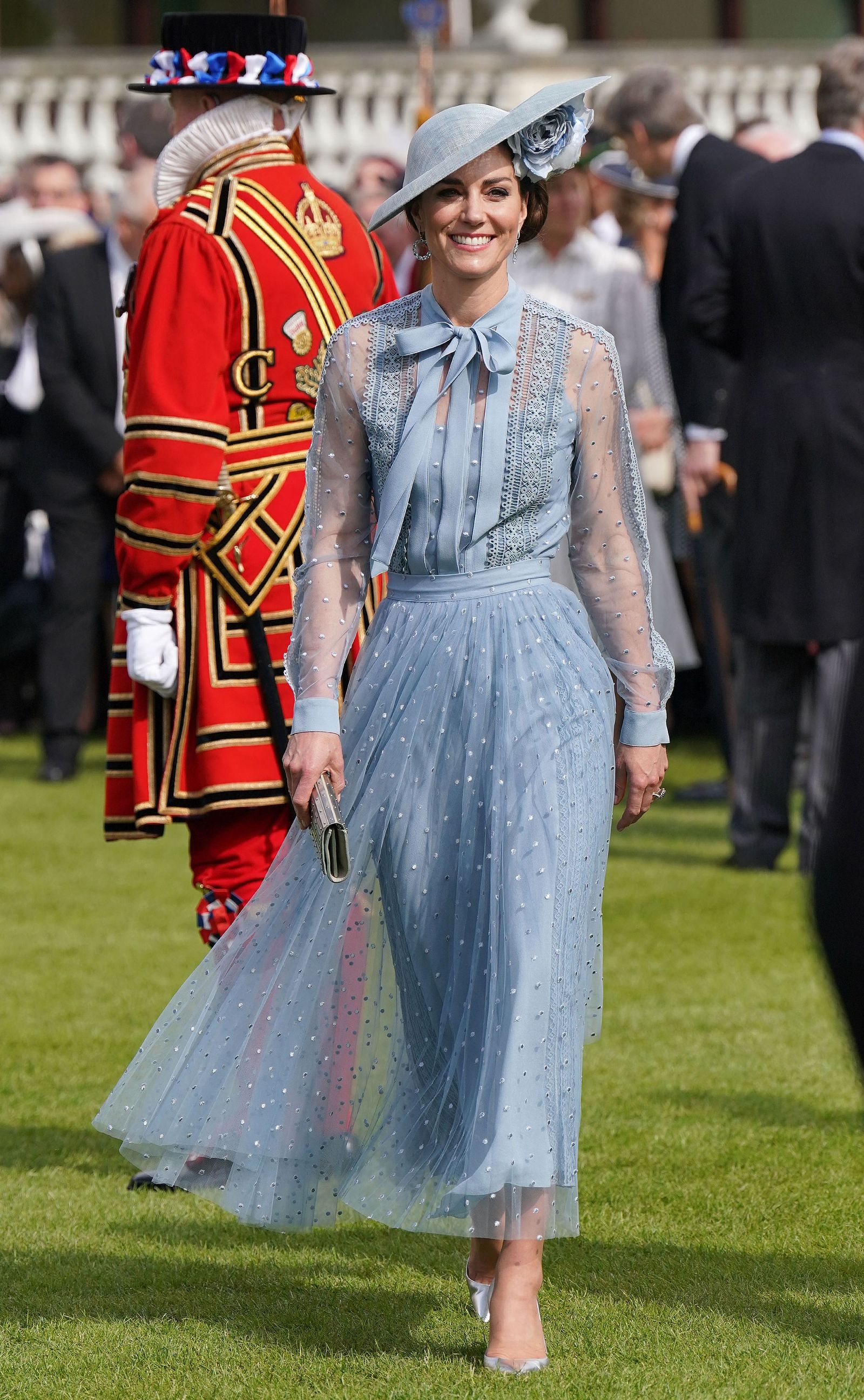 Britain's Catherine Princess of Wales attends a Garden Party at Buckingham Palace in London on May 9 2023 as part of the...