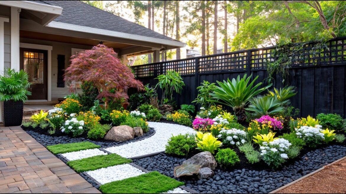 12 Natural Inspired Asymmetric Front Garden Landscaping Ideas for Enhancing Small Home’s Facade 12 Natural Inspired Asymmetric Front Garden Landscaping Ideas for Enhancing Small Home’s Facade