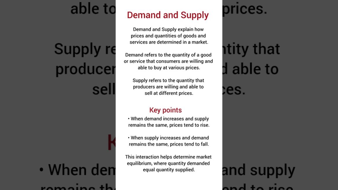 Demand and Supply | Definition | Concept #demand #supply #economics