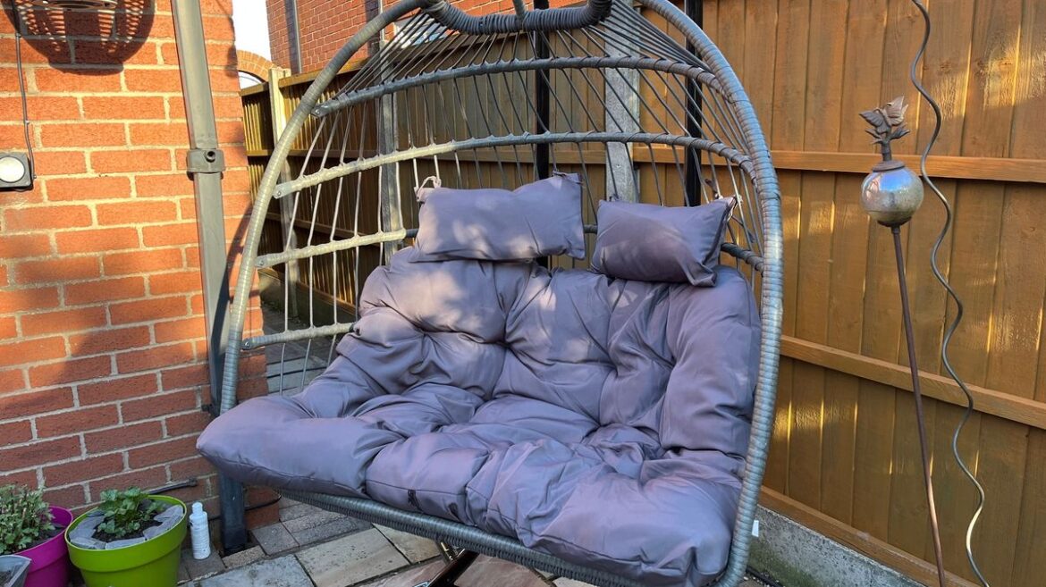 Huge hanging egg chair reduced by £55 is exactly what my garden needed Manchester Evening News