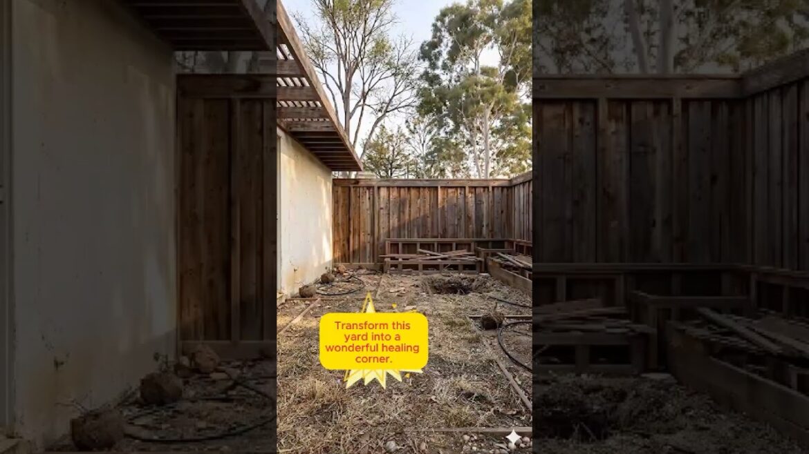 Transform this yard into..satisfying corner #shots #transformation #gardendesign#diy #beforeandafter