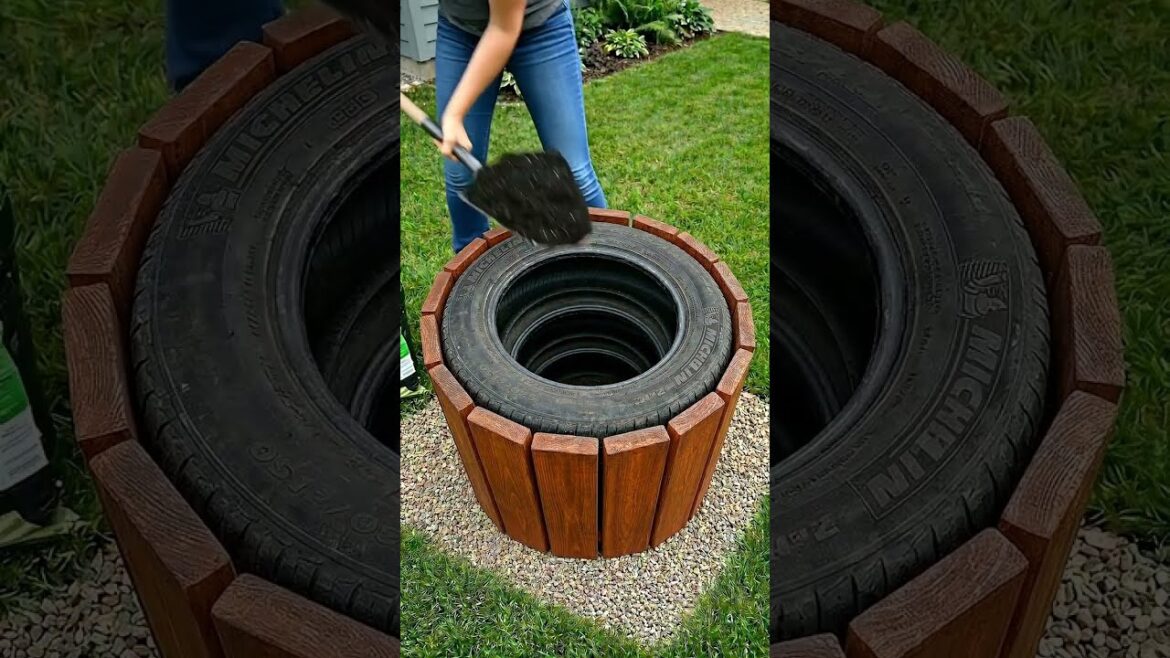 Old Tires Turn Into a Stunning Tulip Planter 🌷😳 Old Tires Turn Into a Stunning Tulip Planter 🌷😳